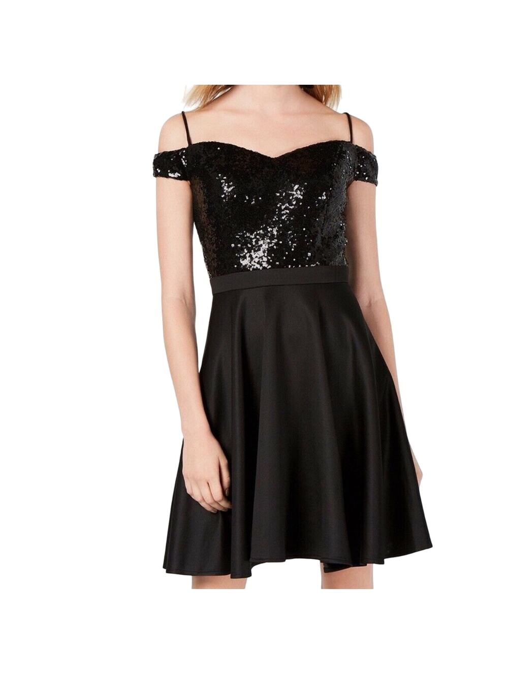 NEW MORGAN & CO. FIT & FLARE SEQUIN DRESS JUNIORS SIZE 11